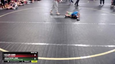 47 lbs Round 3 - Kyler Sims, Cane Bay Cobras vs Grayson Link, Summerville Takedown Club