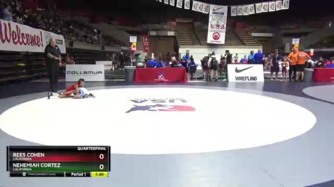 Cohen Rees 56 lbs Quarterfinal - Rees Cohen, California vs Nehemiah Cortez, California