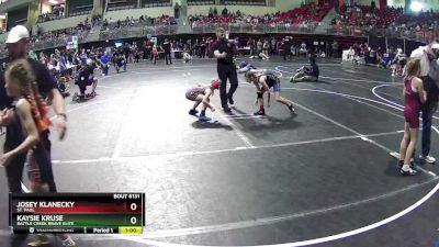 82 lbs Quarterfinal - Kaysie Kruse, Battle Creek Brave Elite vs Josey Klanecky, St. Paul