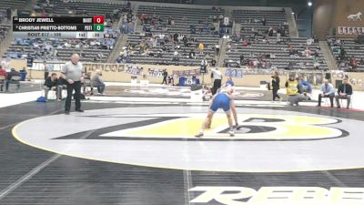 106 lbs Cons. Round 3 - Christian Prietto-Bottoms, Paducah Tilghman vs Brody Jewell, Martin County High School
