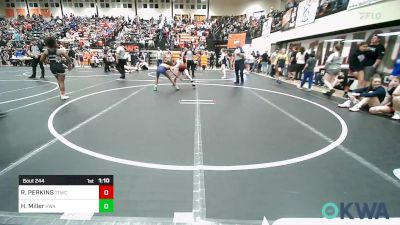 85 lbs Final - RAYEA PERKINS, Team Tulsa Wrestling Club vs Harley Miller, HURRICANE WRESTLING ACADEMY