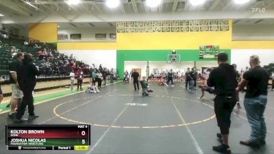 144/154 Round 2 - Kolton Brown, None vs Joshua Nicolas, Foundation Wrestling