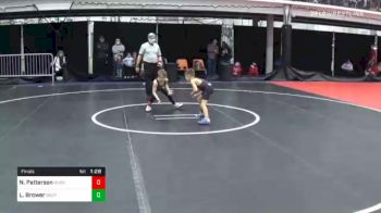 49 lbs Final - Nickolas Patterson, Hudson Valley vs Lincoln Brower, Deep Roots WC