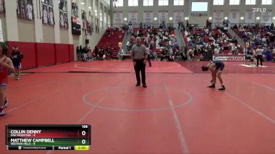 106 lbs Champ Round 1 (16 Team) - Collin Denny, Oak Mountain vs Matthew Campbell, Vestavia Hills