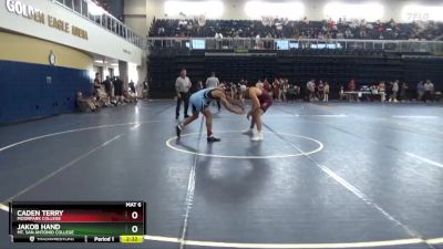 174 lbs Champ. Round 2 - Jakob Hand, Mt. San Antonio College vs Caden Terry, Moorpark College