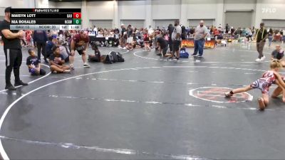 92 lbs Round 7 (10 Team) - Maisyn Lott, GA United vs Nia Rosales, NC Girls Wrestling Club