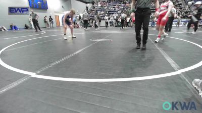 110 lbs Semifinal - Grayson Moss, Blanchard Youth Wrestling Club vs Brady Gilles, Harrah Little League Wrestling