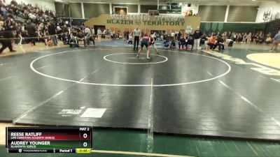 115 lbs Cons. Round 3 - Audrey Younger, Klahowya (Girls) vs Reese Ratliff, Life Christian Academy (Girls)