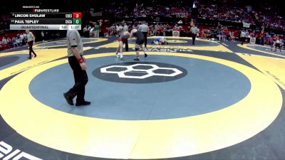 D2-190 lbs Quarterfinal - Paul Tepley, Cvca vs Lincon Shulaw, Col. DeSales