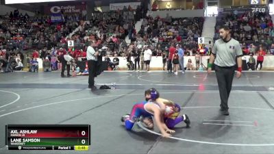 70 lbs Quarterfinal - Axl Ashlaw, Marion Jr vs Lane Samson, Wakeeney