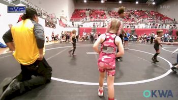 43 lbs Consi Of 8 #2 - Sadie Beavers, Harrah Little League Wrestling vs Ryder Hall, Tecumseh Youth Wrestling