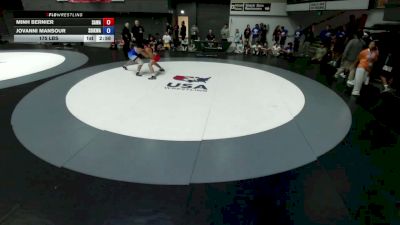 190 lbs Minh Bernier, SAWA - Sacramento Area Wrestling Association vs Jovanni Mansour, SDIKWA - San Diego-Imperial Kids Wrestling Association