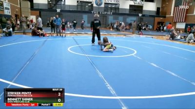 52-56 lbs Round 1 - Bennett Shiner, Davis Wrestling Club vs Stryker Pentz, Morgan Wrestling Club