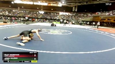 132 lbs Cons. Round 3 - Aiden Valerio, Skyline vs Riley Workman, Nampa Christian