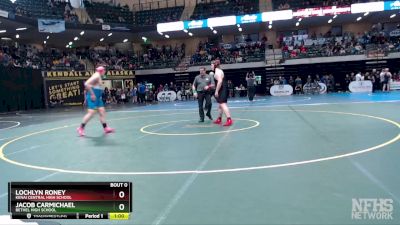 285 lbs Cons. Round 3 - Jacob Carmichael, Bethel High School vs Lochlyn Roney, Kenai Central High School