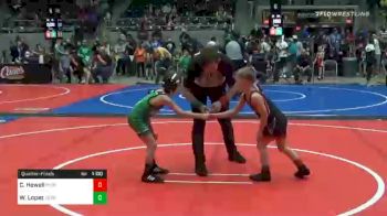 49 lbs Quarterfinal - Case Howell, Poteau Youth Wrestling Academy vs Weston Lopez, Derby Wrestling Club