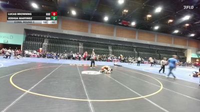 113 lbs Cons. Round 2 - Lucas Browning, Roseville vs Joshua Martinez, Bonanza