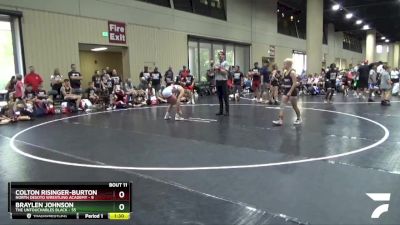 108 lbs Round 4 (6 Team) - Braylen Johnson, The Untouchables Black vs Colton Risinger-Burton, North Desoto Wrestling Academy