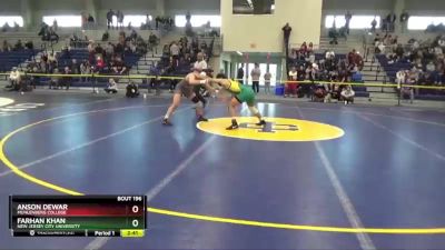 174 lbs Quarterfinal - Farhan Khan, New Jersey City University vs Anson Dewar, Muhlenberg College