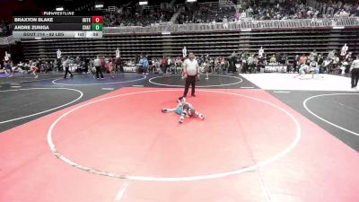 62 lbs Semifinal - Braxton Blake, OutKast Wrestling Club vs Andre Zuniga, Chatfield WC