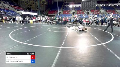 100 lbs Rnd Of 64 - Kole Younger, ID vs Griffin Sensintaffar, OK