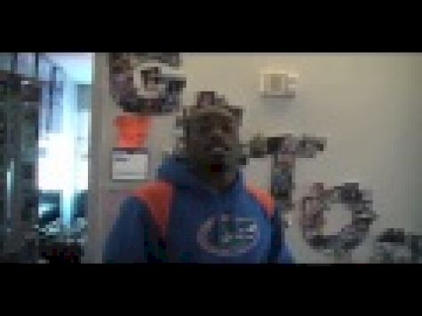 Floria Gators Track and Field Jeff Demps interview of Coach Holloway