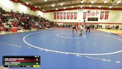 157 lbs Champ. Round 2 - Joe Anthony Perez, Palomar College vs Isaia Tuimavave, Bakersfield College