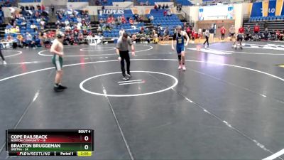 190 lbs Round 1 - Cope Railsback, Norton Community vs Braxton Bruggeman, Gretna