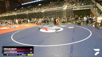 92 lbs Quarterfinal - Traylen Bruce, Pinedale Pummelers vs Lukas Brennan, High Plains Thunder Wrestling Club