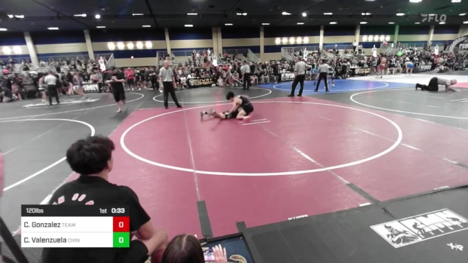 120 lbs Consi Of 32 #1 - Carson Gonzalez, Team So-Cal WC vs Caleb ...
