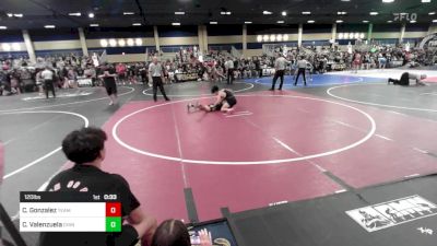 120 lbs Consi Of 32 #1 - Carson Gonzalez, Team So-Cal WC vs Caleb Valenzuela, Chino WC