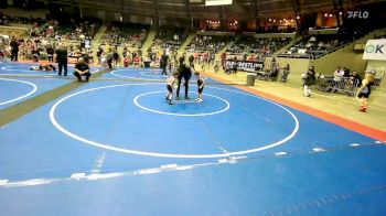 46 lbs Consi Of 16 #2 - Cillian Hunter, Owasso Takedown Club vs Eleanor Gann, Locust Grove Youth Wrestling