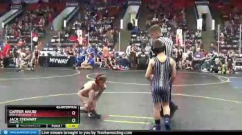 77 lbs Quarterfinals (8 Team) - Jack Stewart, Dakota vs Carter Naudi, Brighton Orange