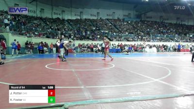 118 lbs Round Of 64 - Jaden Potter, Clinton, Ok vs Kellen Foster, Sand Springs HS