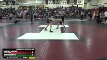 J-8 lbs Quarterfinal - Brecken Bral, Tiger Wrestling Club vs Corbin VanDee, Unattached