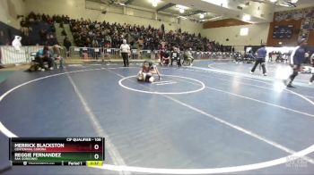 106 lbs Cons. Semi - Reggie Fernandez, San Gorgonio vs Merrick Blackston, Centennial Corona