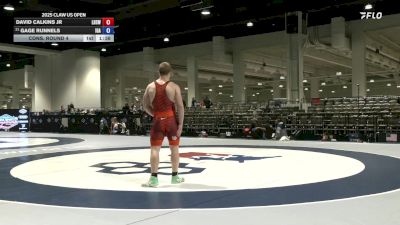 92 lbs Cons. Round 4 - David Calkins Jr, Liberty High School Wrestling vs Gage Runnels, Interior Grappling Academy