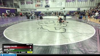 120 lbs Champ. Round 2 - Hazel Asmus, Walla Walla vs Briseida Galvez, Othello