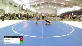 130 lbs Consi Of 8 #2 - Isabella Marie Gonzales, Fearless vs Delarie Juarez, Tuf California Wrestling Academy