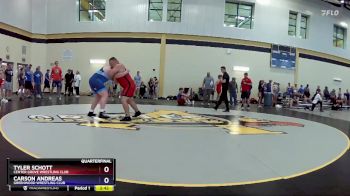 285 lbs Quarterfinal - Tyler Schott, Center Grove Wrestling Club vs Carson Andreas, Greenwood Wrestling Club