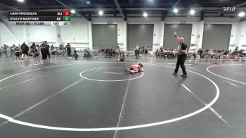 70 lbs 2nd Place - Liam Perusquia, Inland Elite WC vs Evalyn Martinez, Mat Rats Rebooted