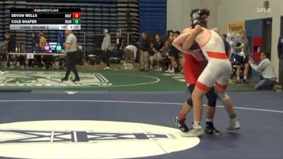 165 lbs Cons. Round 2 - Devon Wells, Unattached vs Cole Shafer, Unattached-Vanguard