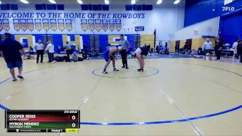 215 Gold Semifinal - Myron Mendez, Southwest Miami vs Cooper Reiss, Glynn Academy