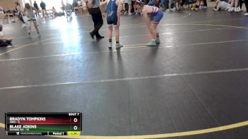90 lbs Round 3 (6 Team) - Blake Adkins, Dundee WC vs Bradyn Tompkins, Ares