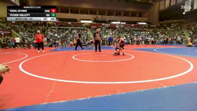 52 lbs Semifinal - Ezra Jaynes, Fayetteville Wild Hog Wrestling vs Ryder Kellett, Greenwood Wrestling Academy