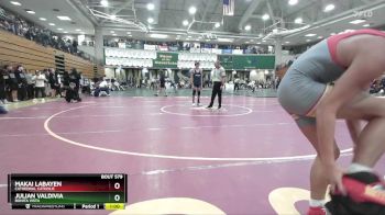 150 lbs Cons. Round 2 - Makai Labayen, Cathedral Catholic vs Julian Valdivia, Bonita Vista