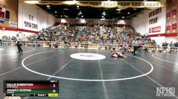 110 lbs Quarterfinal - Hallie Robertson, Star Valley vs Avianca Guzman, Laramie