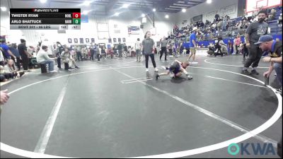 46 lbs Consi Of 8 #2 - Twister Ryan, Noble Takedown Club vs Arlo Shattuck, Harrah Little League Wrestling