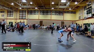 130 lbs Round 1 (10 Team) - Brayden Inman, MQ Elite vs Brandt Hite, South Side WC