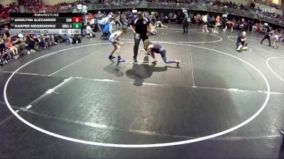 73 lbs Champ. Round 2 - Harper Meierdierks, Hawks Wrestling Club (Lincoln) - Girls vs Addilynn Alexander, Double Dog Wrestling